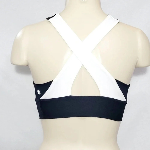 SMALL Champion C9 N9683 Asymetrical Longline Wire Free Sports Bra Gray White NWT - Picture 3 of 5